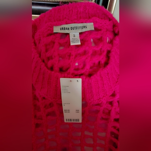 Urban Outfitters Pink Open-Knit Sweater 🩷 - Picture 5 of 7